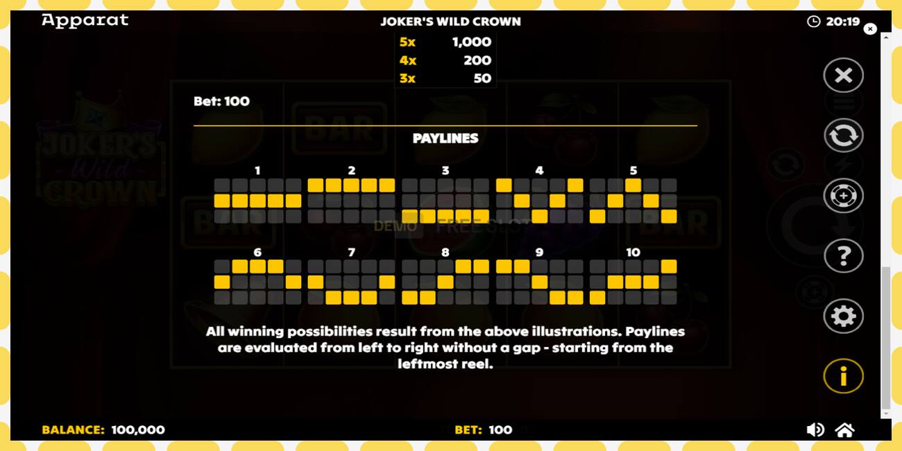 Demo slot Jokers Wild Crown Diamond Treasures free and without registration, picture - 1