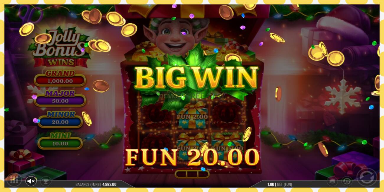 Υποδοχή επίδειξης Jolly Bonus Wins δωρεάν και χωρίς εγγραφή, εικόνα - 1