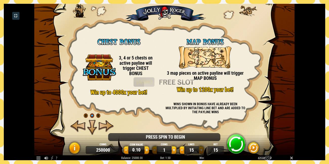 Demo slot Jolly Roger free and without registration, picture - 1