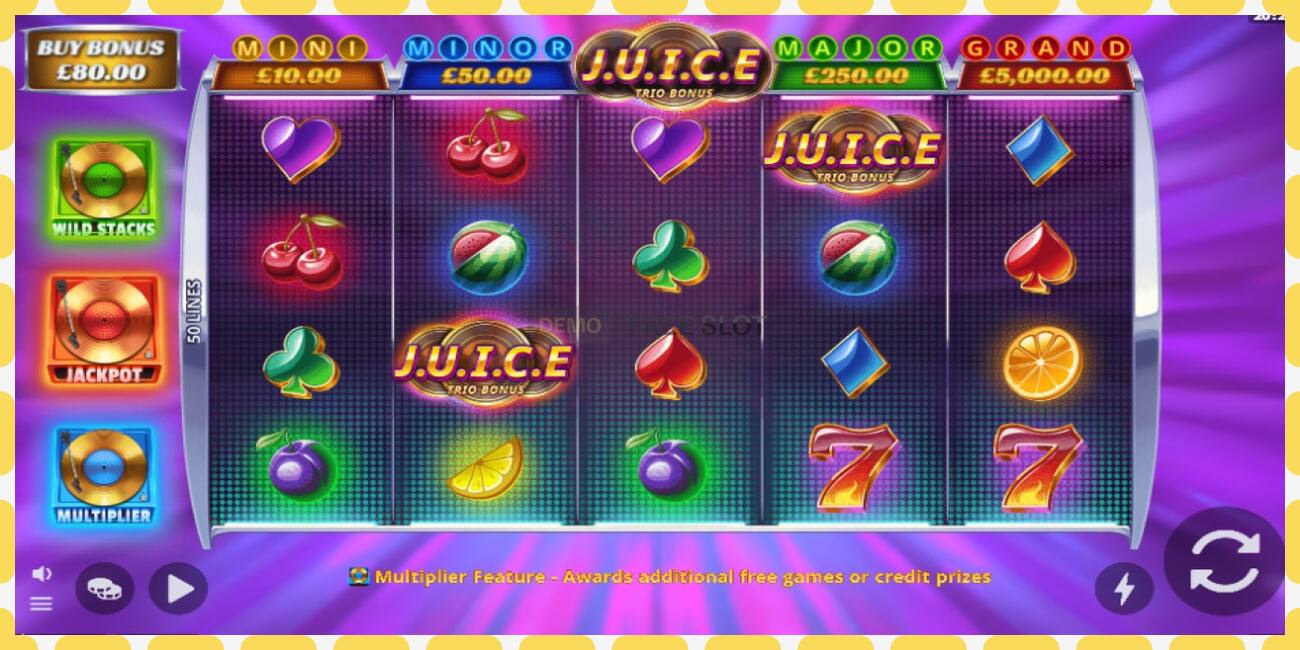 Demo slot J.U.I.C.E. Trio Bonus free and without registration, picture - 1