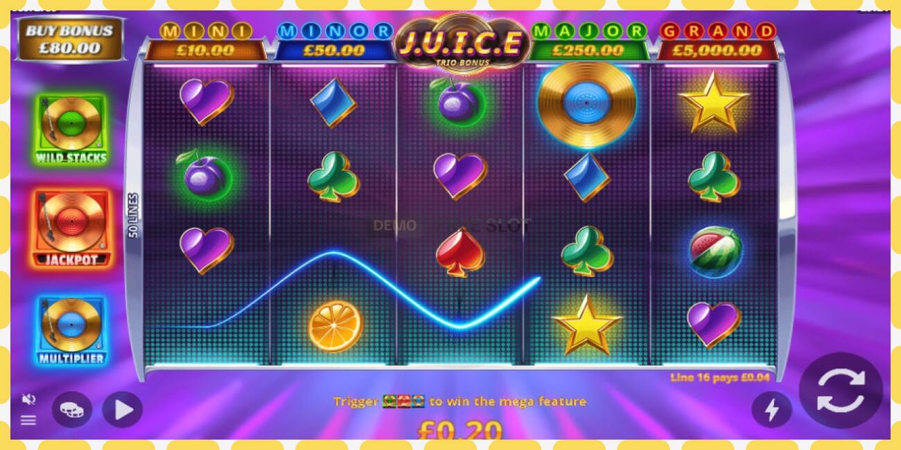 Demo slot J.U.I.C.E. Trio Bonus free and without registration, picture - 1