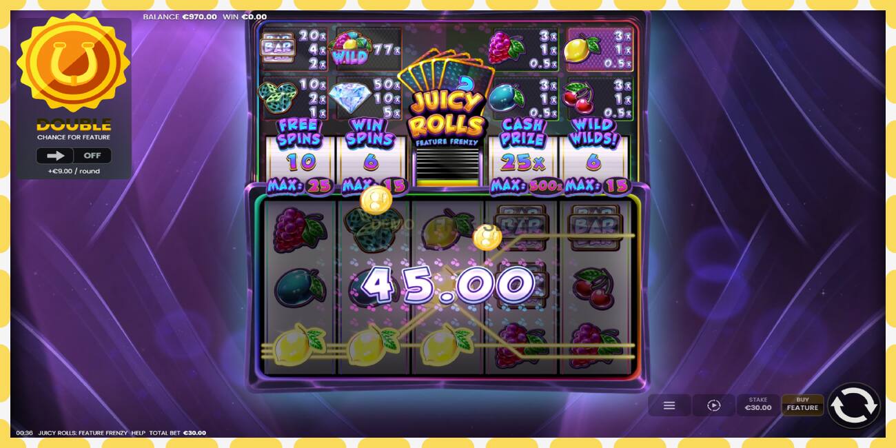 Demo slot Juicy Rolls: Feature Frenzy free and without registration, picture - 1