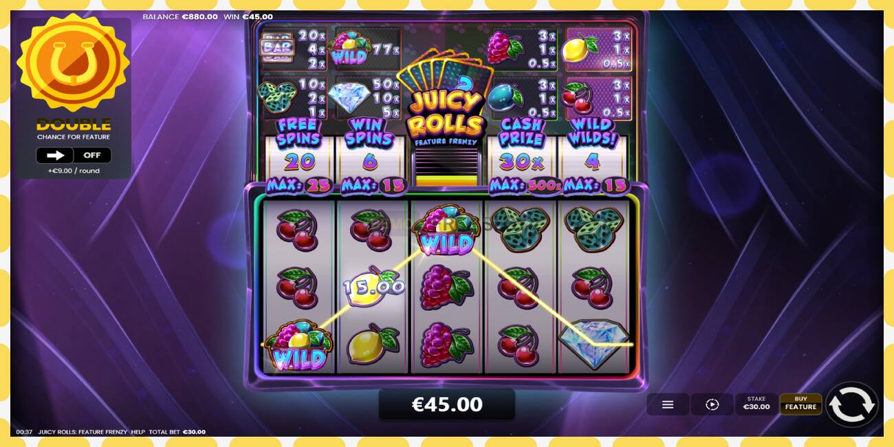 Demo slot Juicy Rolls: Feature Frenzy free and without registration, picture - 1