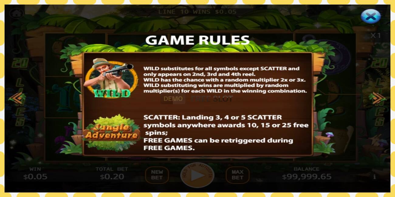 Demo slot Jungle Adventure free and without registration, picture - 1