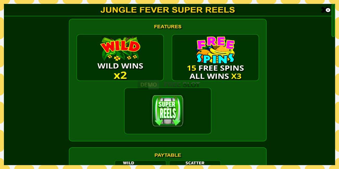 Demo lizdas Jungle Fever Super Reels nemokamai ir be registracijos, paveikslėlį - 1