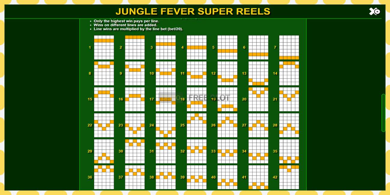 Demo lizdas Jungle Fever Super Reels nemokamai ir be registracijos, paveikslėlį - 1