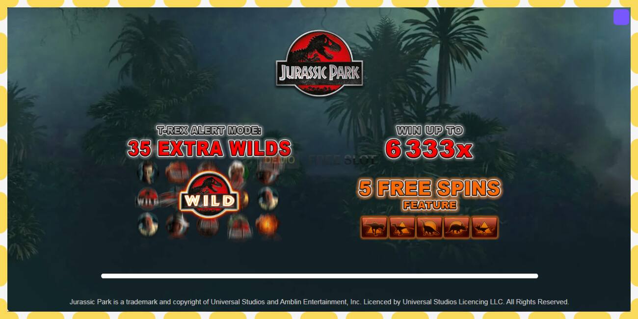 Demo slot Jurassic Park free and without registration, picture - 1