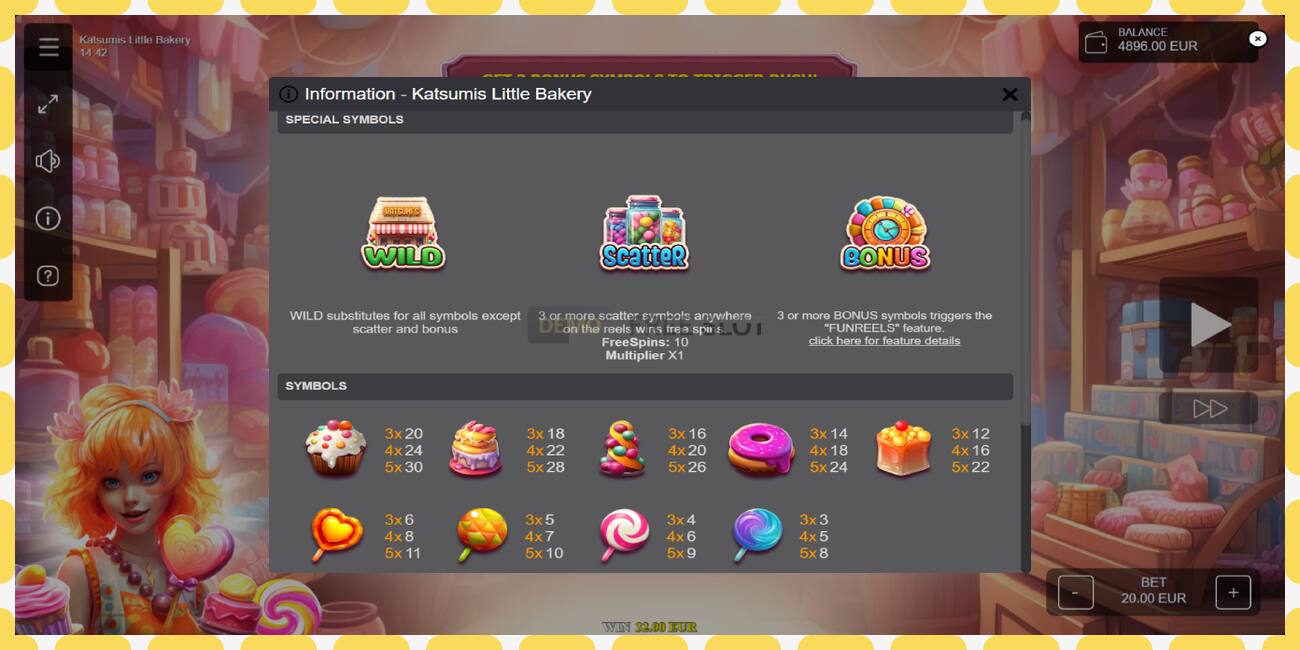 Demo slot Katsumis Little Bakery free and without registration, picture - 1