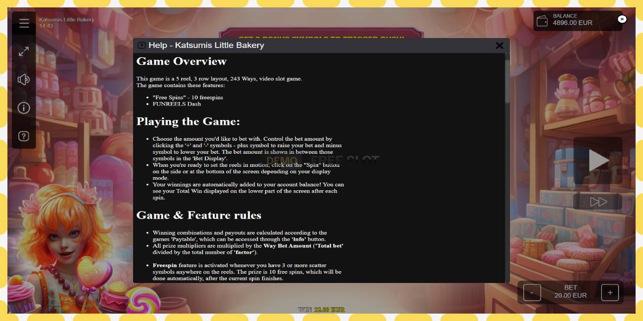 Demo slot Katsumis Little Bakery free and without registration, picture - 1