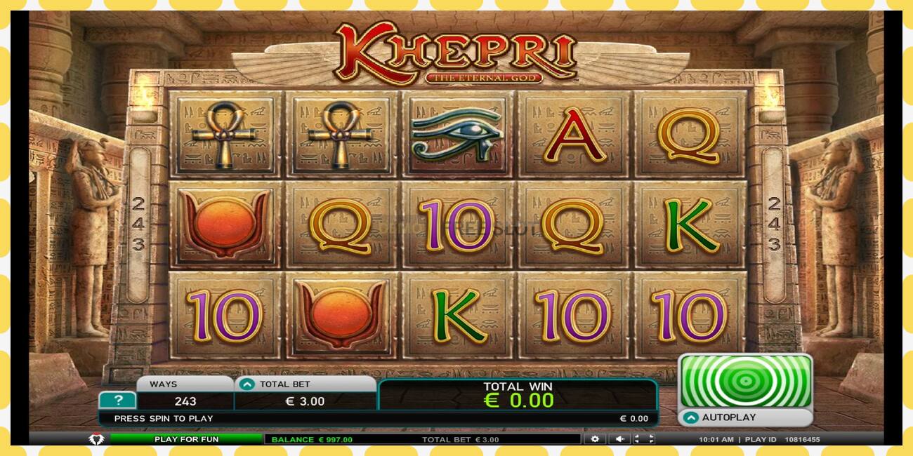 Demo slot Khepri The Eternal God free and without registration, picture - 1