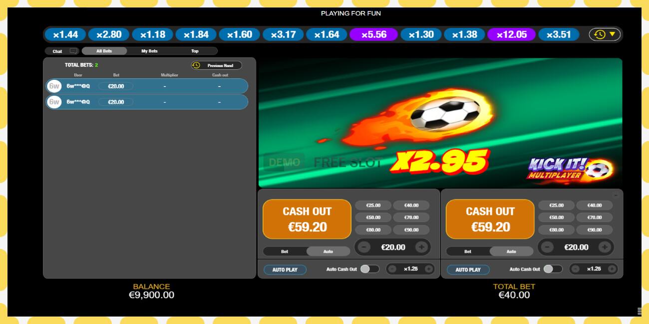 Demo slot Kick It! Multiplayer free and without registration, picture - 1
