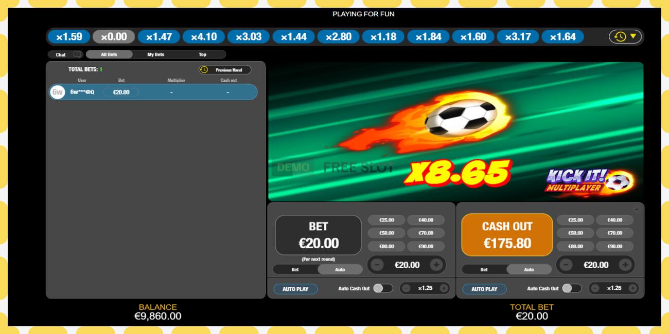Demo slot Kick It! Multiplayer free and without registration, picture - 1