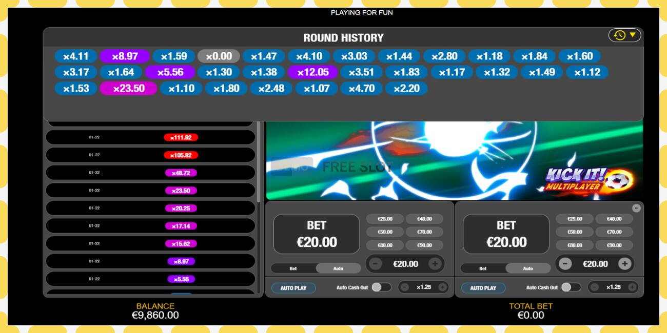 Demo slot Kick It! Multiplayer free and without registration, picture - 1