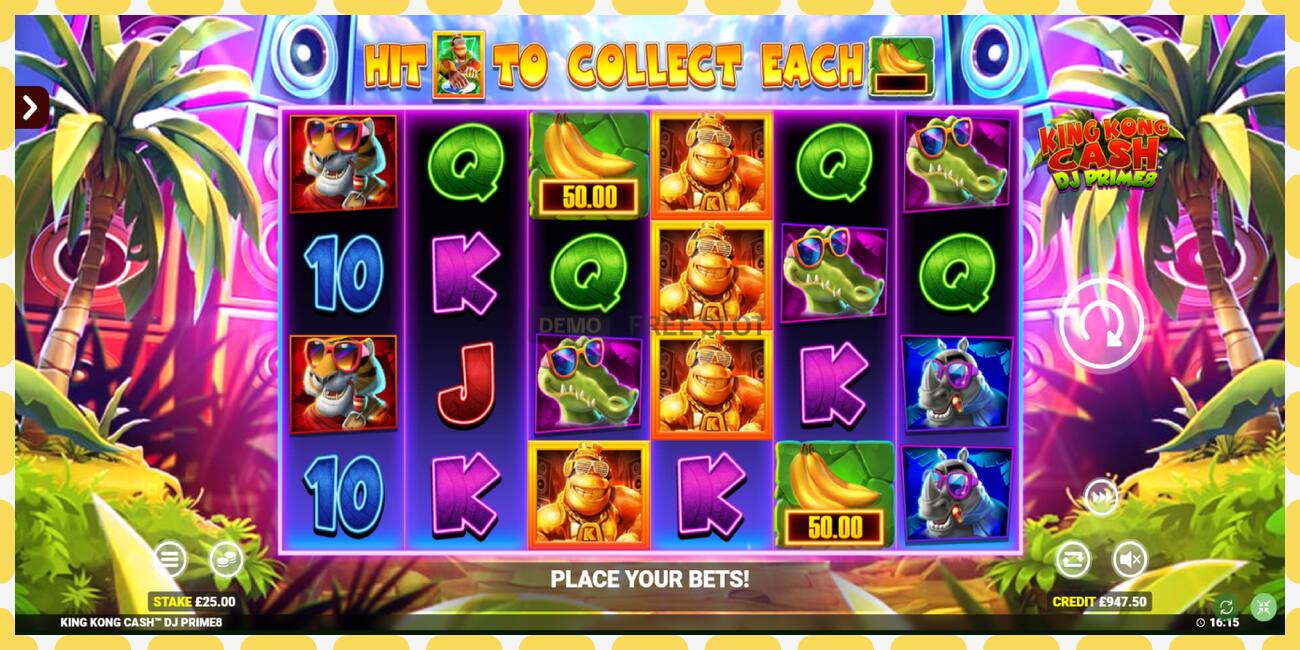 Demo slot King Kong Cash DJ Prime8 Rapid Fire Jackpots free and without registration, picture - 1