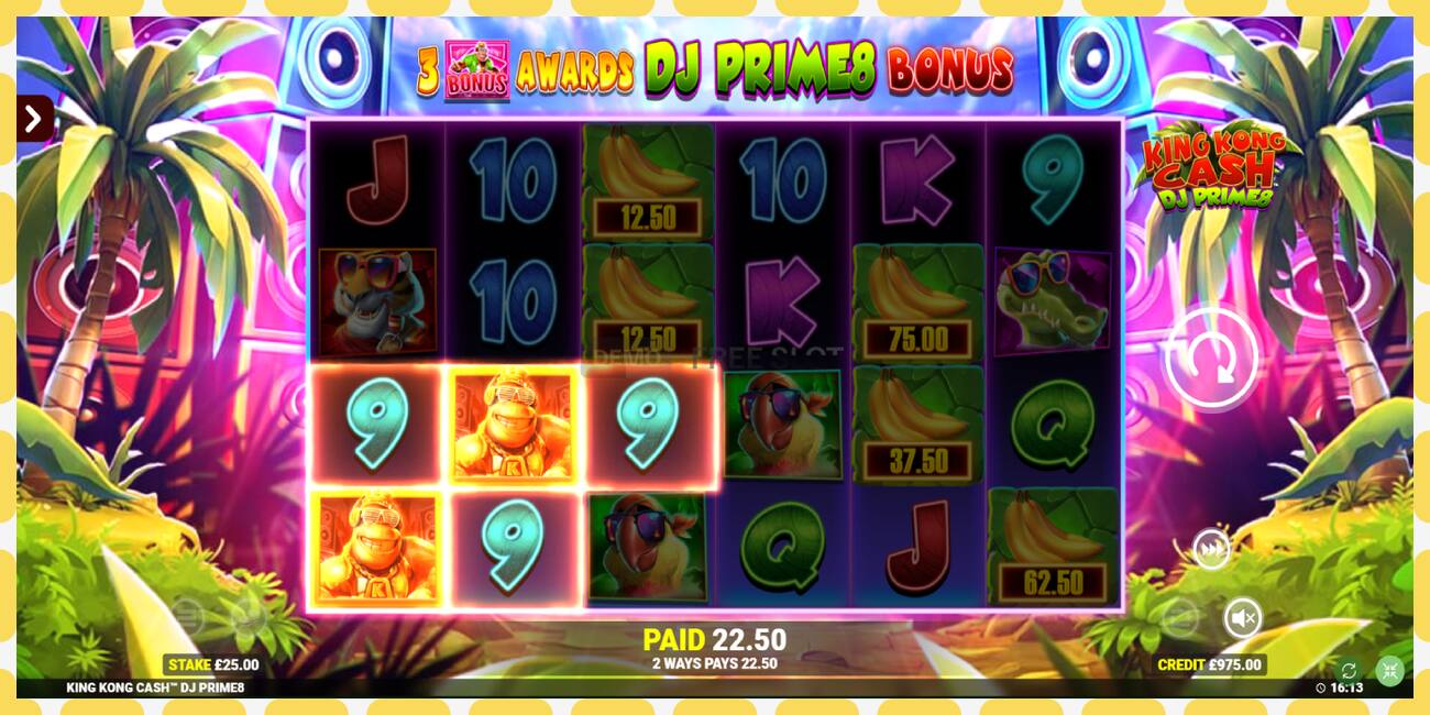 Demo slot King Kong Cash DJ Prime8 Rapid Fire Jackpots free and without registration, picture - 1