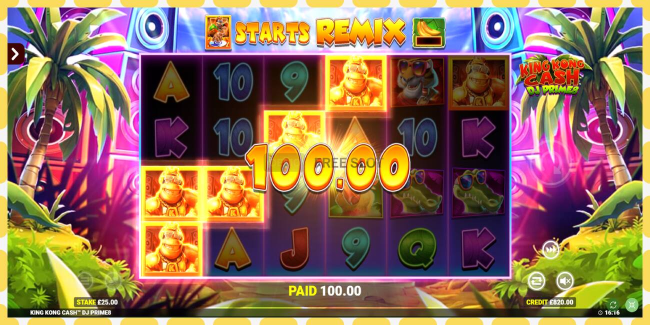 Demo slot King Kong Cash DJ Prime8 Rapid Fire Jackpots free and without registration, picture - 1