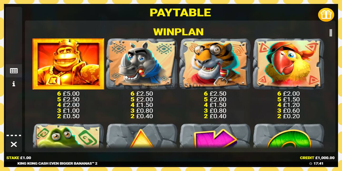 Demo slot King Kong Cash Even Bigger Bananas 2 free and without registration, picture - 1