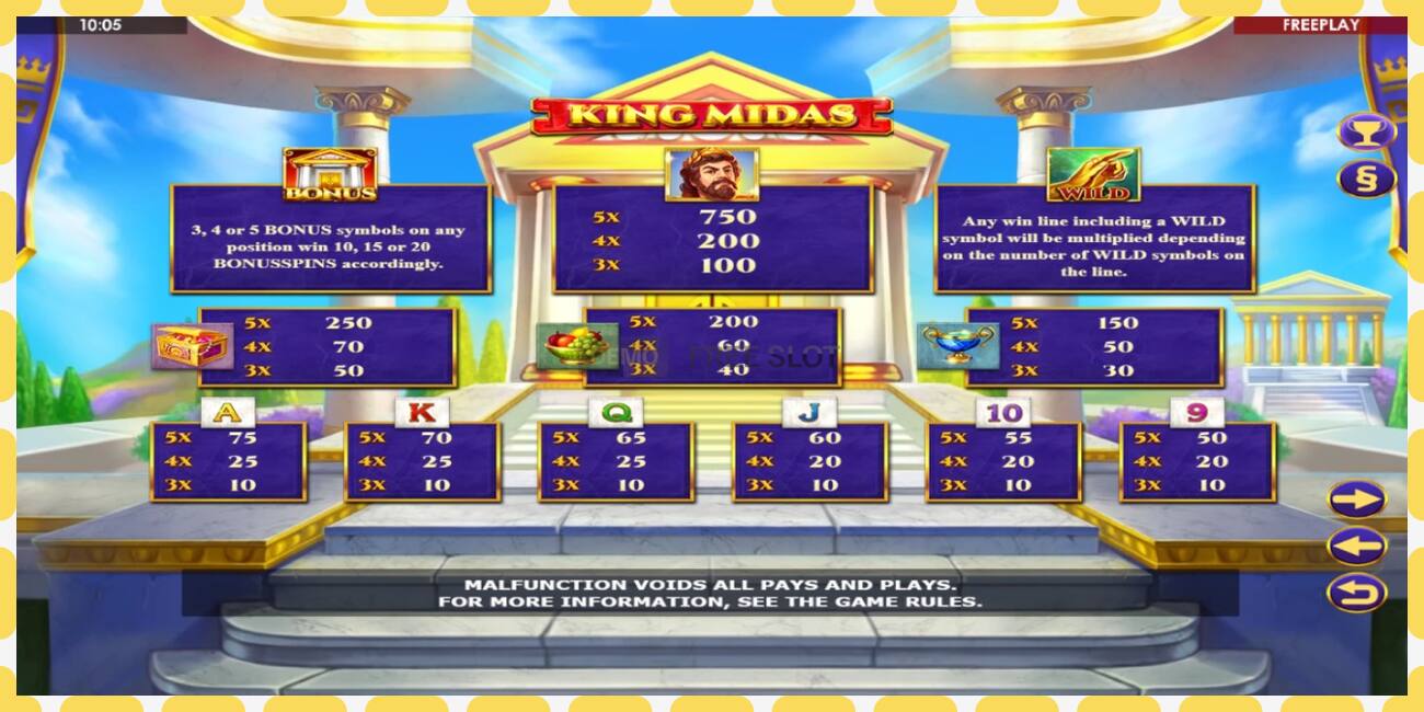 Demo slot King Midas free and without registration, picture - 1