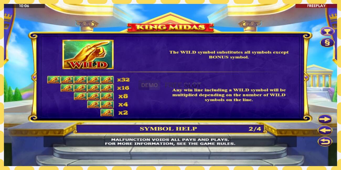 Demo slot King Midas free and without registration, picture - 1