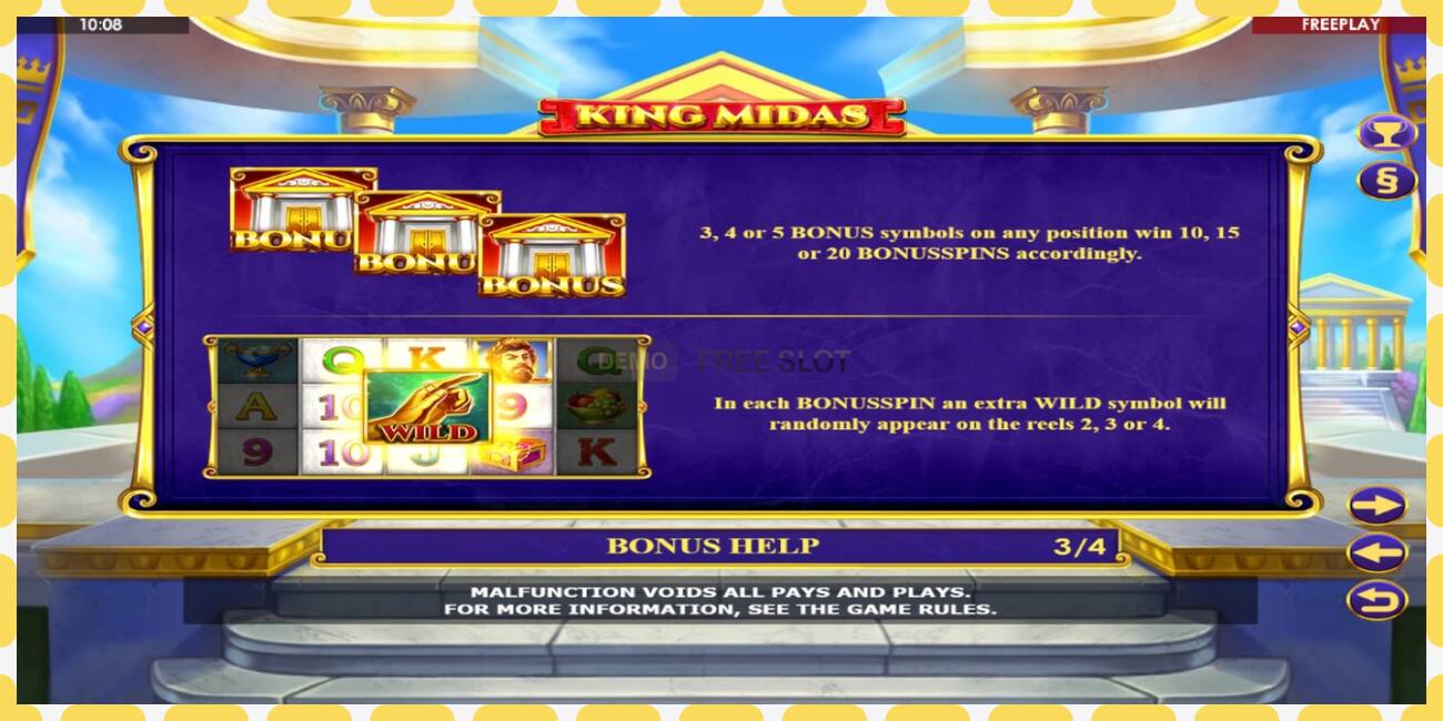 Demo slot King Midas free and without registration, picture - 1