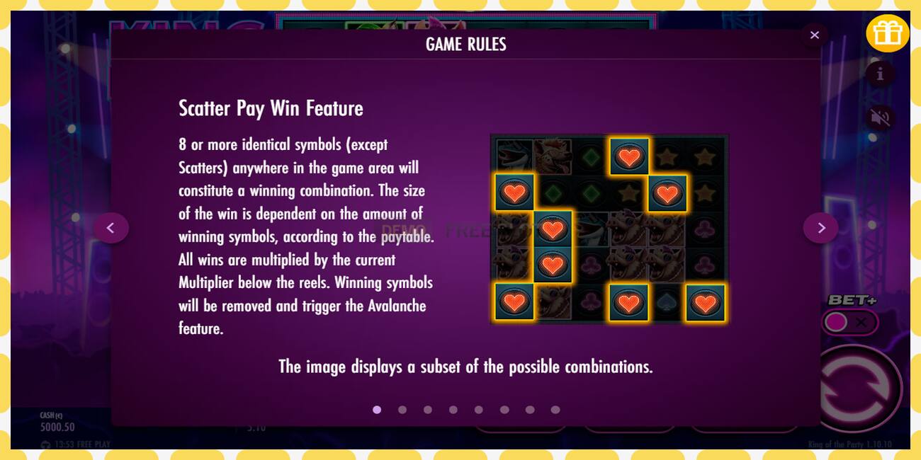 Demo slot King of the Party free and without registration, picture - 1