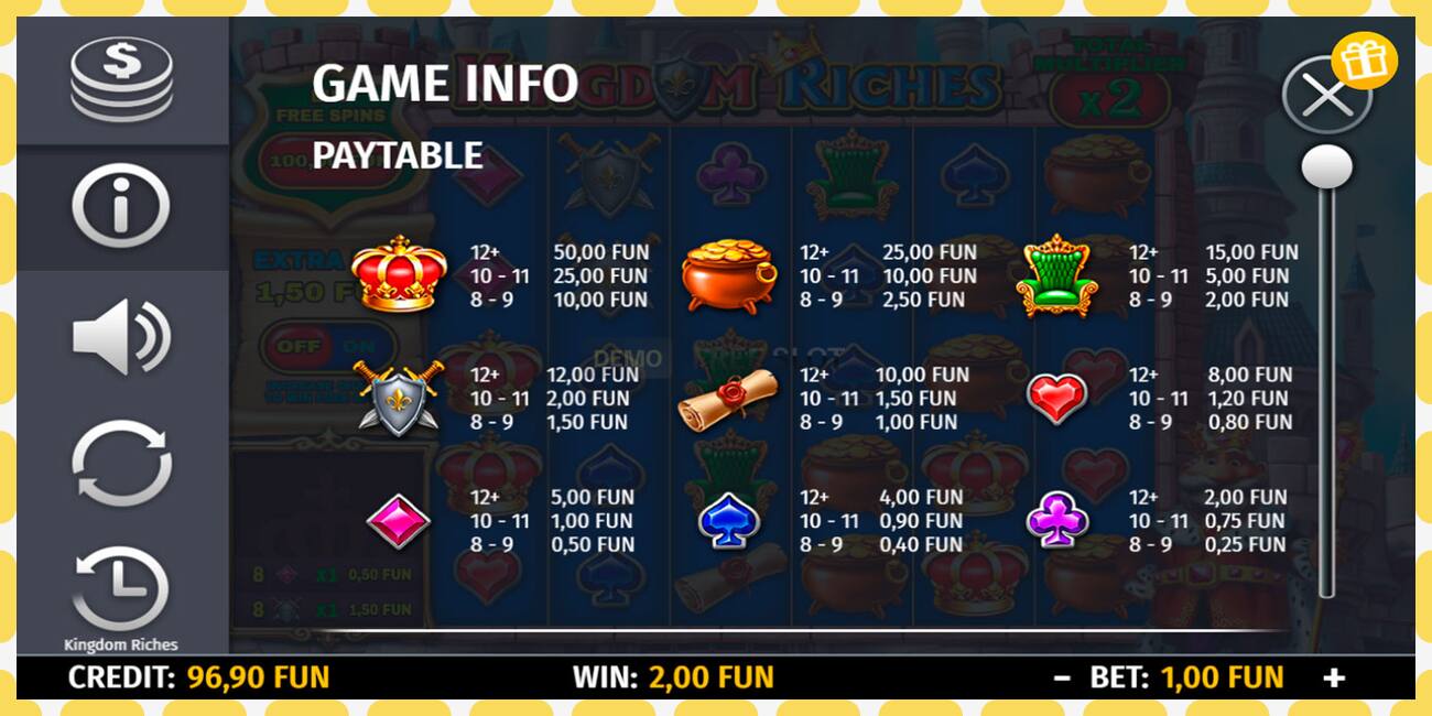 Demo slot Kingdom Riches free and without registration, picture - 1