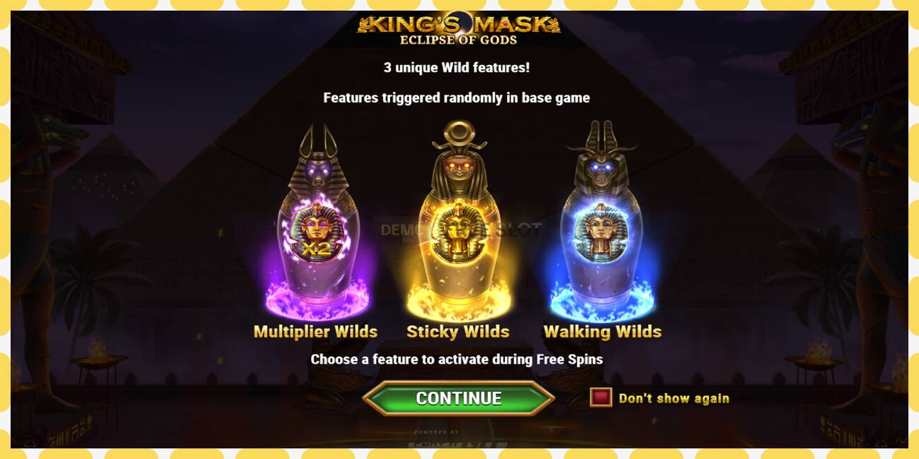 Demo zirrikitua King’s Mask Eclipse of Gods doan eta erregistratu gabe, irudia - 1