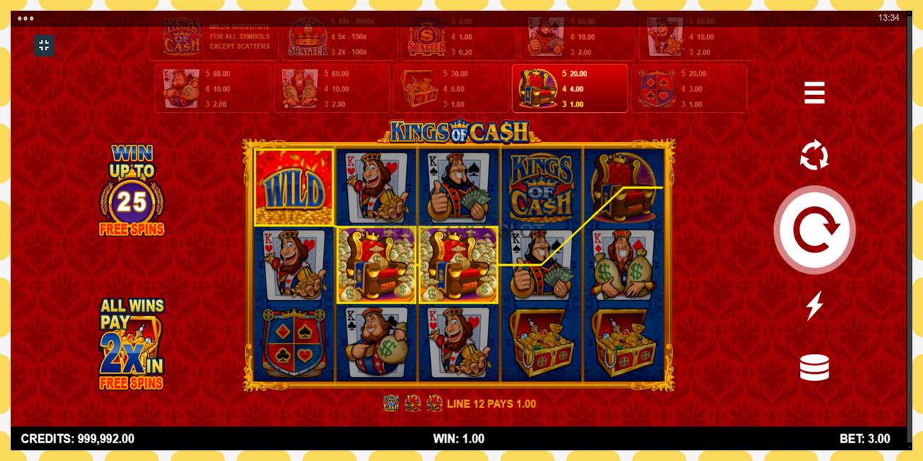 Demo slot Kings of Cash free and without registration, picture - 1