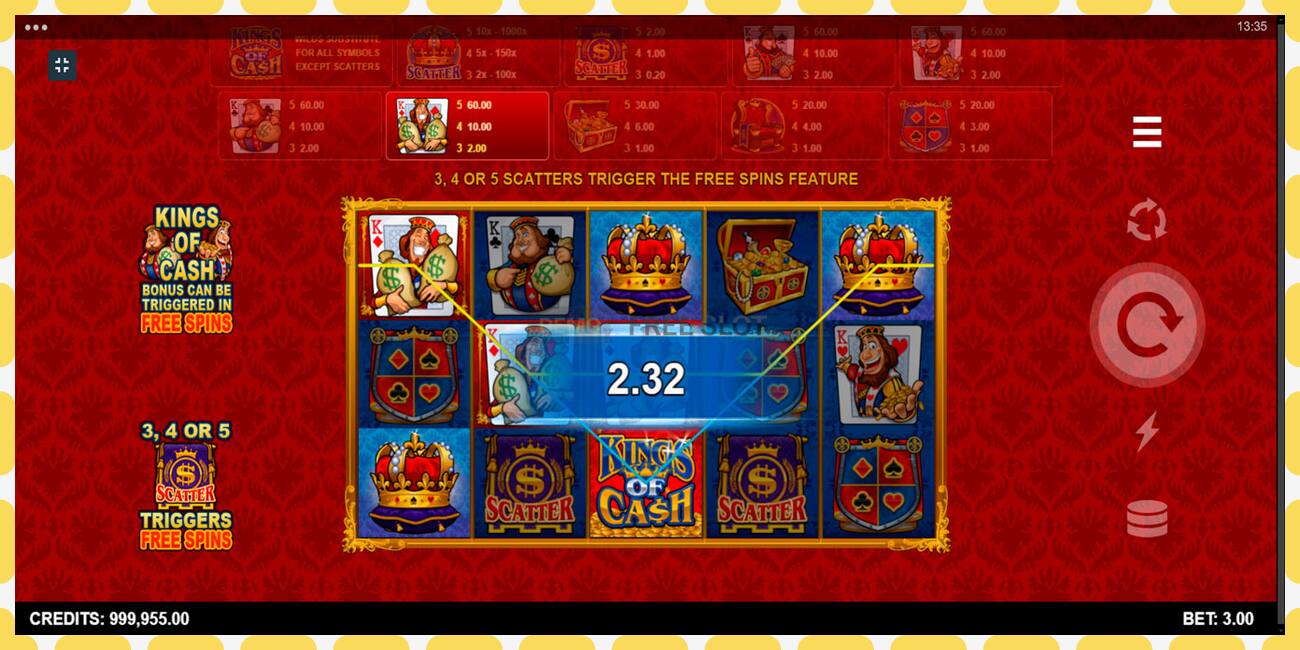 Demo slot Kings of Cash free and without registration, picture - 1