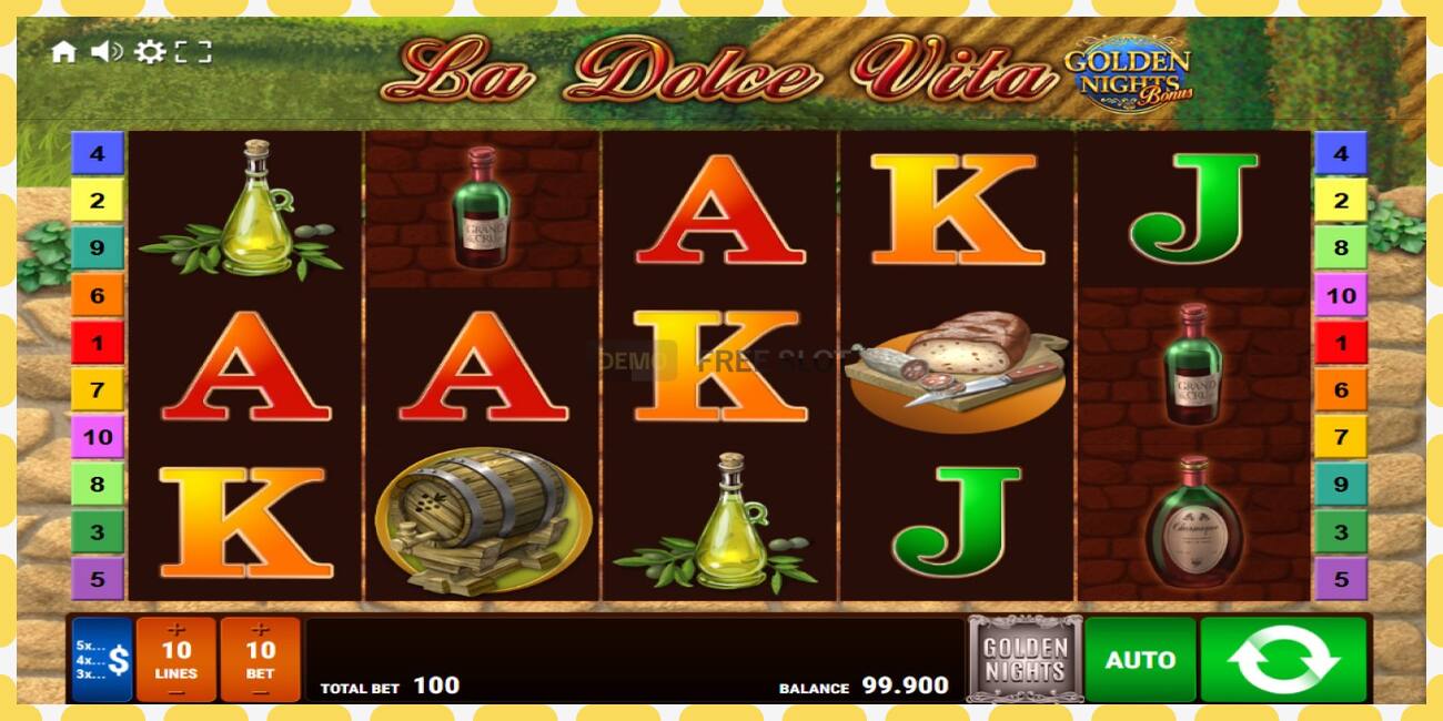 Demo slot La Dolce Vita Golden Nights free and without registration, picture - 1