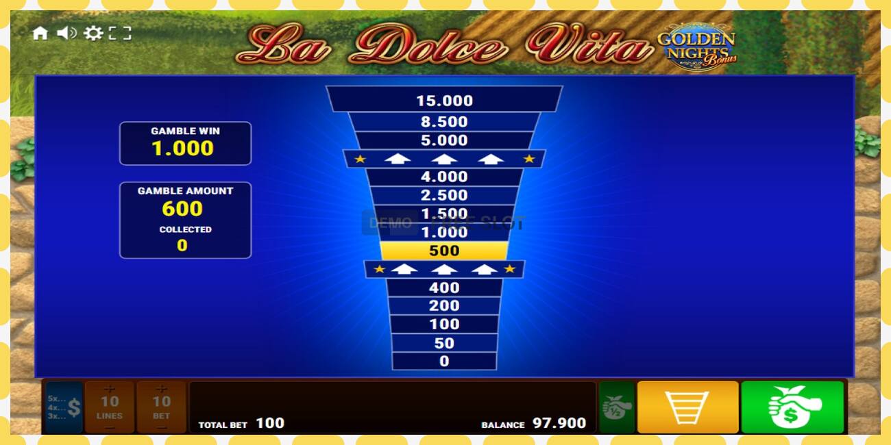 Demo slot La Dolce Vita Golden Nights free and without registration, picture - 1