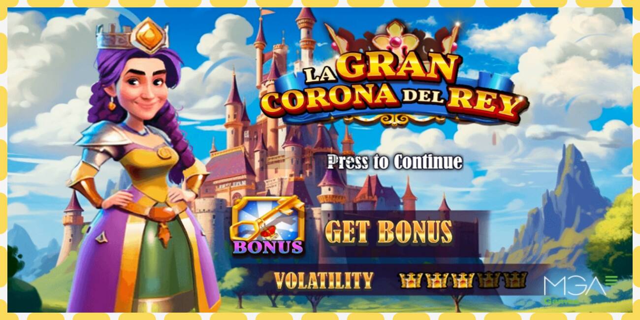 Demo slots La Gran Corona del Rey bezmaksas un bez reģistrācijas, attēlu - 1