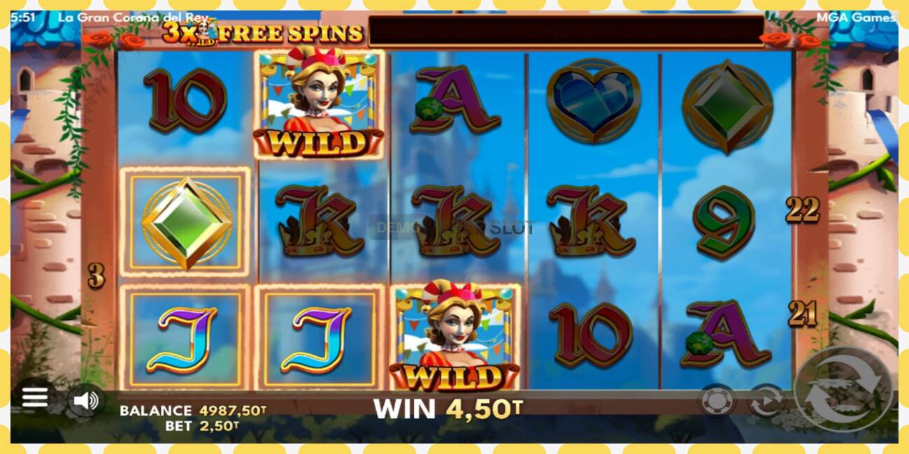 Demo slots La Gran Corona del Rey bezmaksas un bez reģistrācijas, attēlu - 1