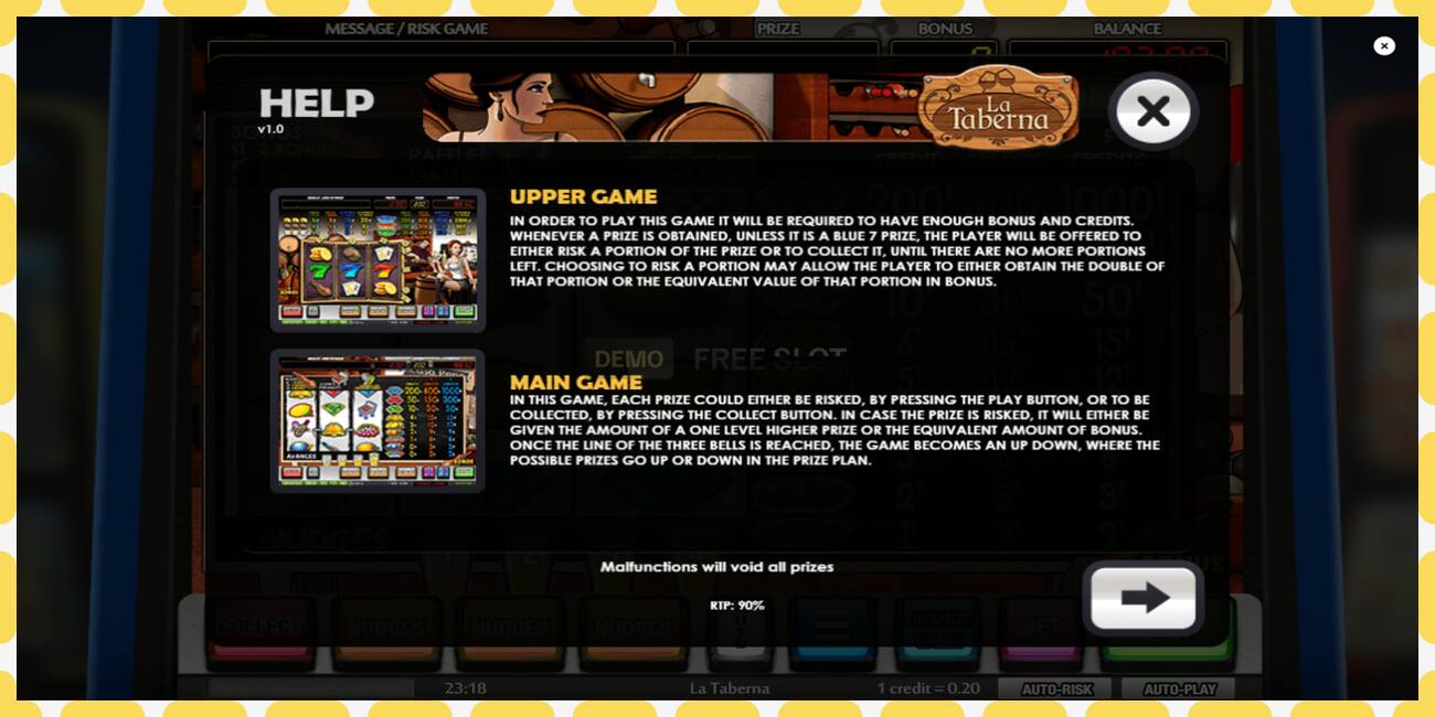 Demo slot La Taberna free and without registration, picture - 1