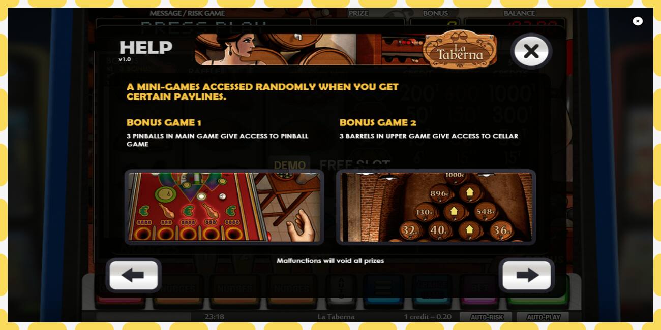 Demo slot La Taberna free and without registration, picture - 1