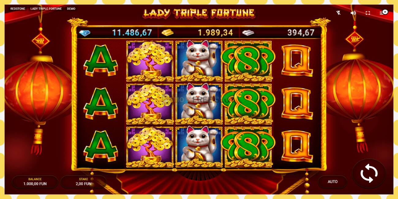 Демо слот Lady Triple Fortune безкоштовно та без реєстрації, малюнок - 1