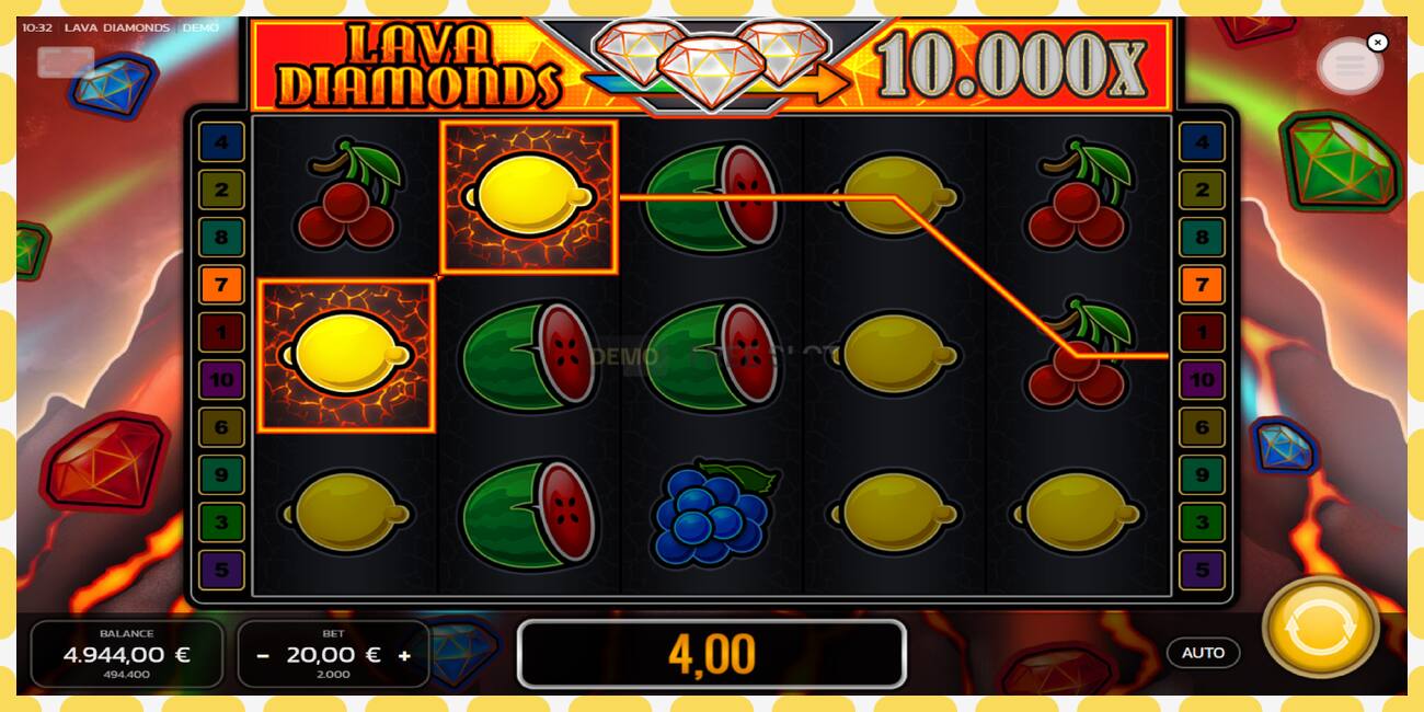 Demo slot Lava Diamonds gratis og uden registrering, billede - 1