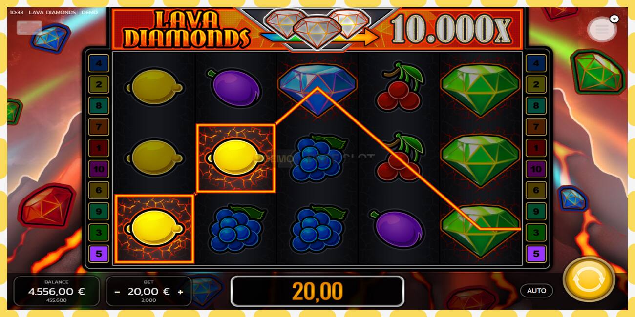 Demo slot Lava Diamonds gratis og uden registrering, billede - 1