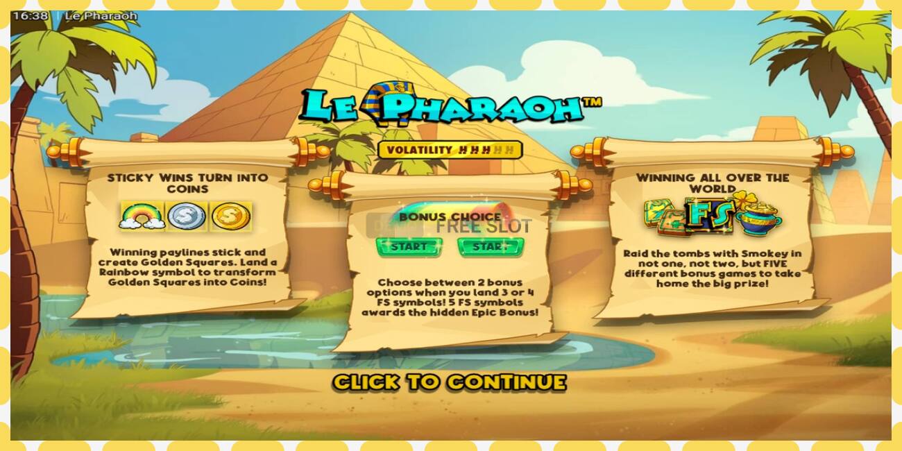 Slot de demonstração Le Pharaoh grátis e sem registro, foto - 1