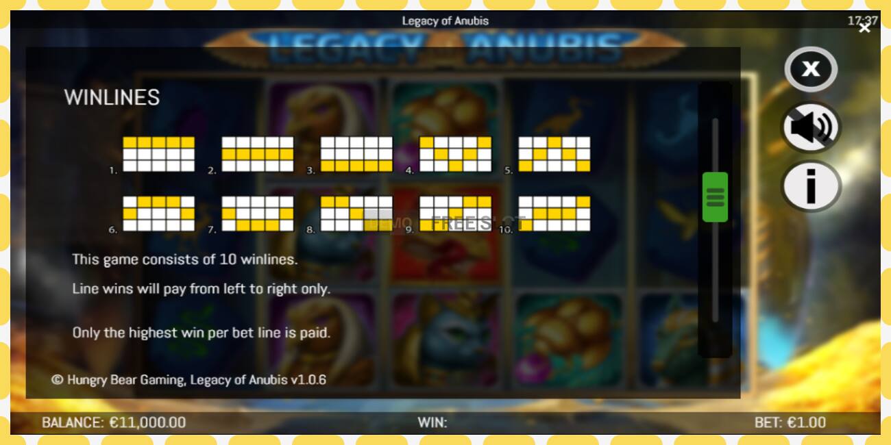 Demo slot Legacy of Anubis free and without registration, picture - 1