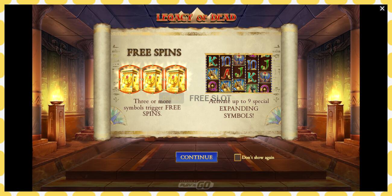 Slot dimostrativo Legacy Of Dead gratuito e senza registrazione, immagine - 1