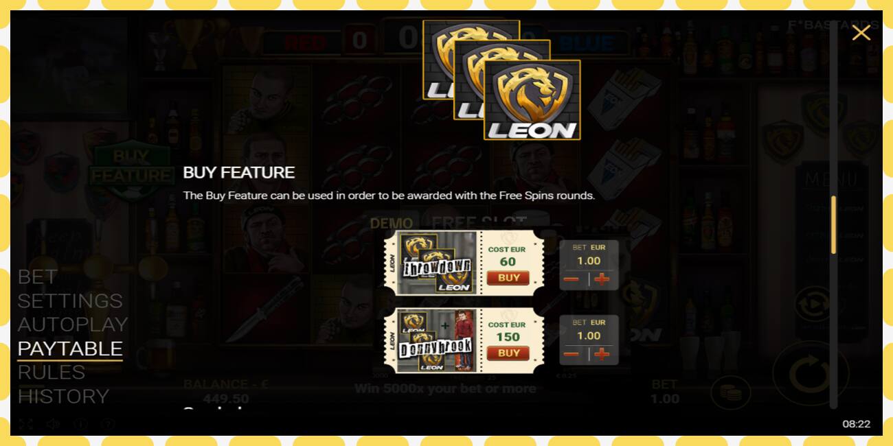 Demo slot Leon Hooligans නොමිලේ සහ ලියාපදිංචියකින් තොරව, පින්තූරය - 1