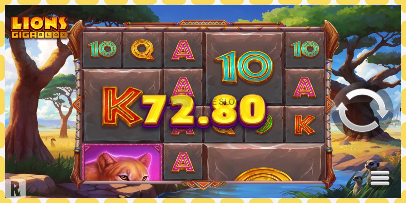 Demo slot Lions Gigablox නොමිලේ සහ ලියාපදිංචියකින් තොරව, පින්තූරය - 1