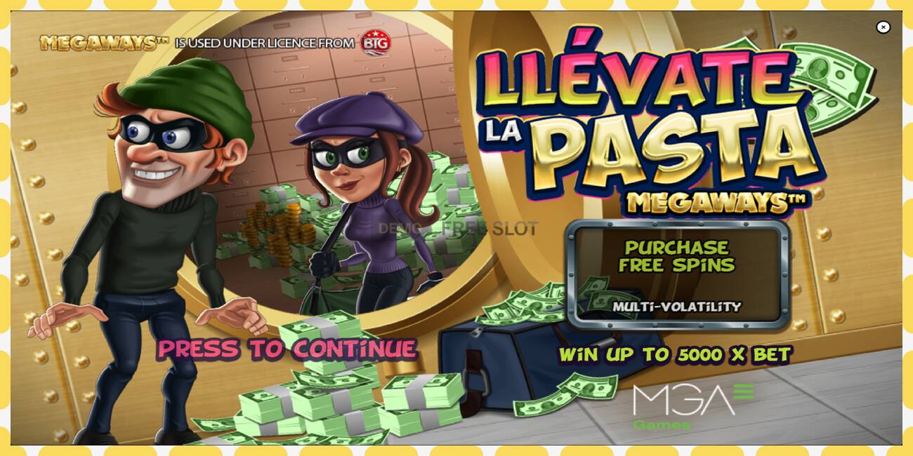 Slot de demonstração Llevate la Pasta Megaways grátis e sem registro, foto - 1