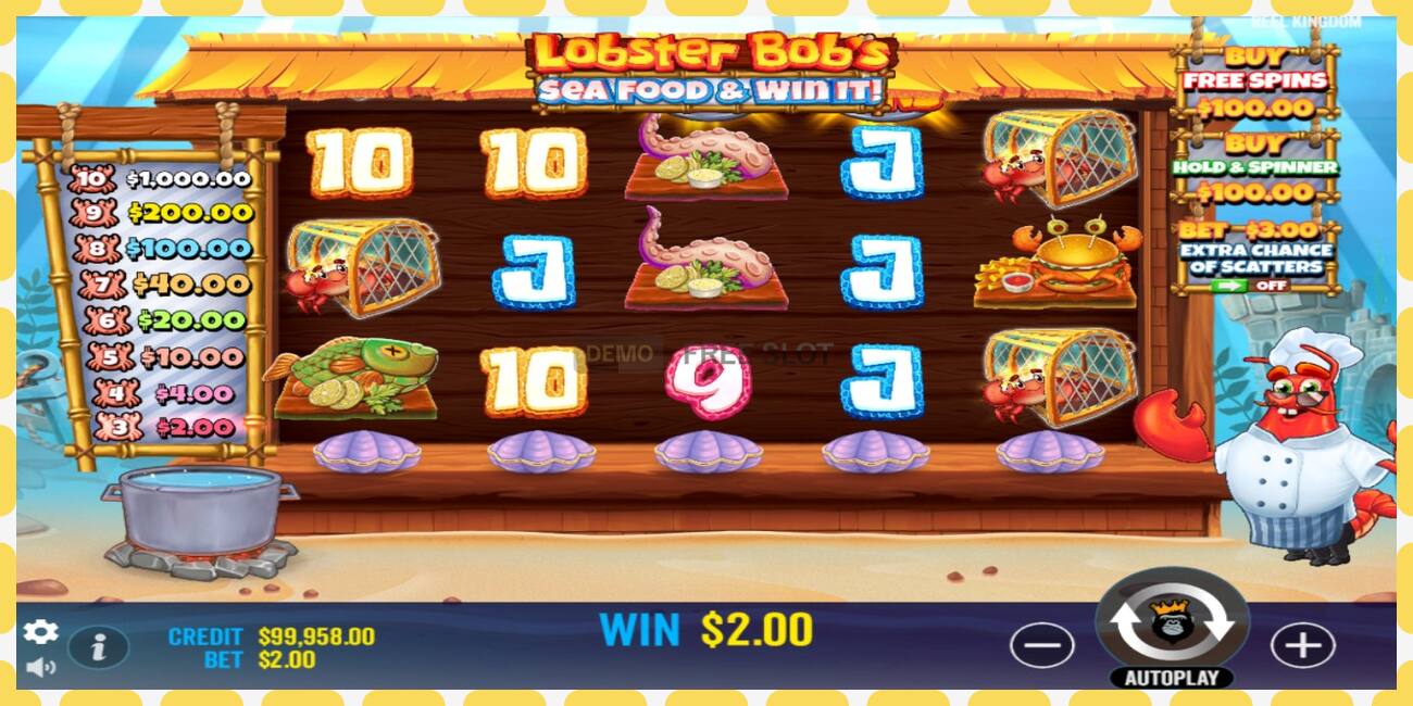 Демо ұясы Lobster Bobs Sea Food & Win It тегін және тіркеусіз, сурет - 1