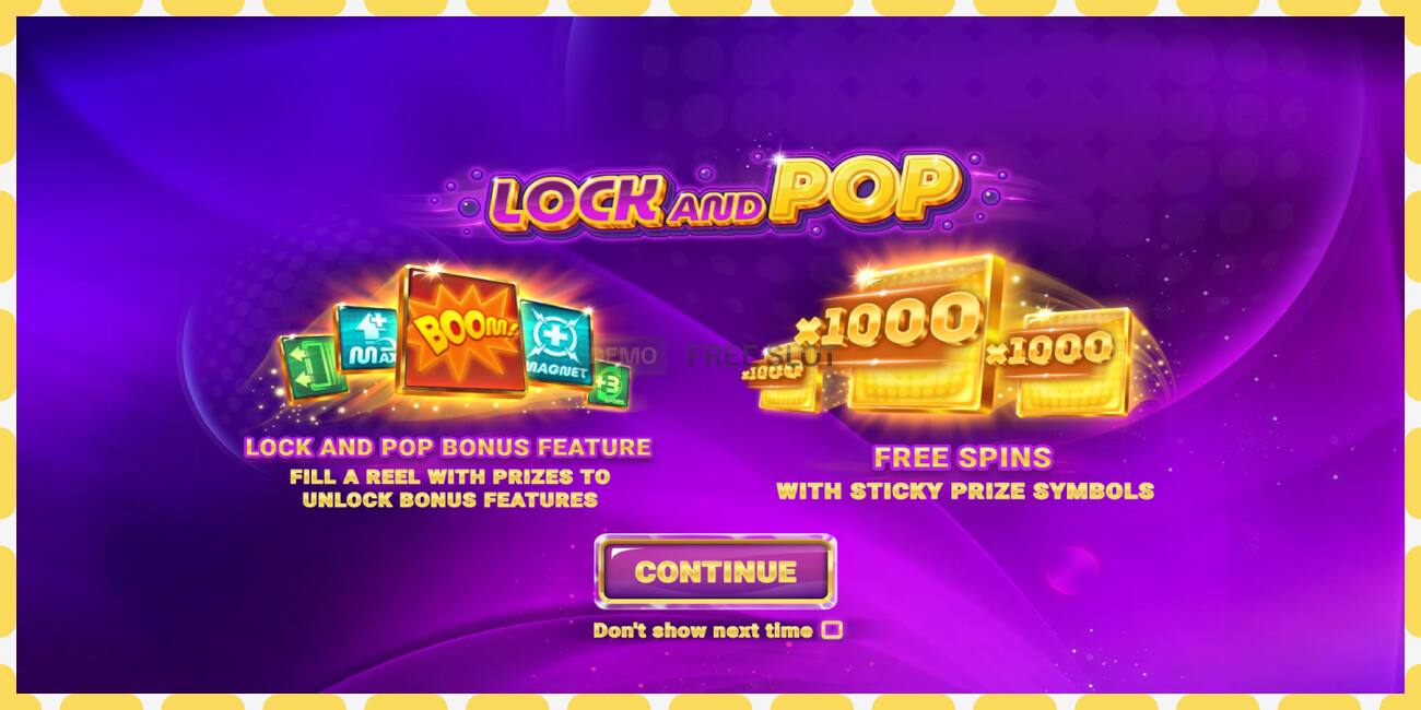 Slot demo Lock and Pop gratuit și fără înregistrare, imagine - 1