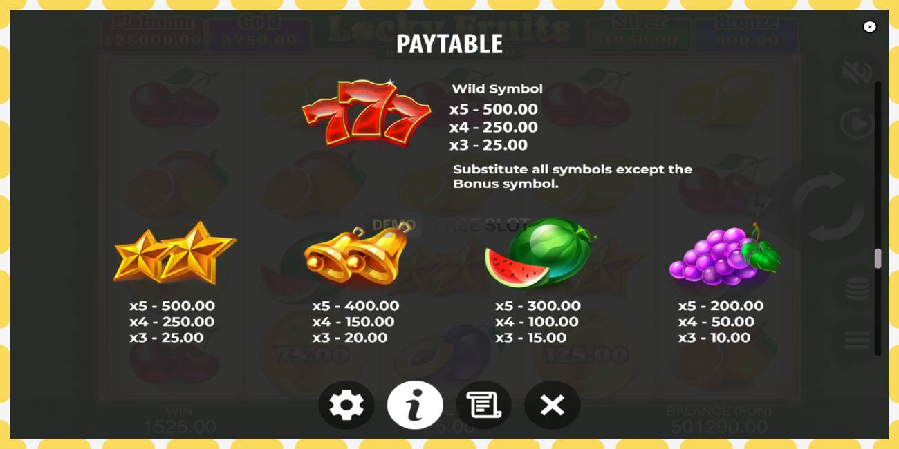 Demo slot Locky Fruits: Hold the Spin නොමිලේ සහ ලියාපදිංචියකින් තොරව, පින්තූරය - 1