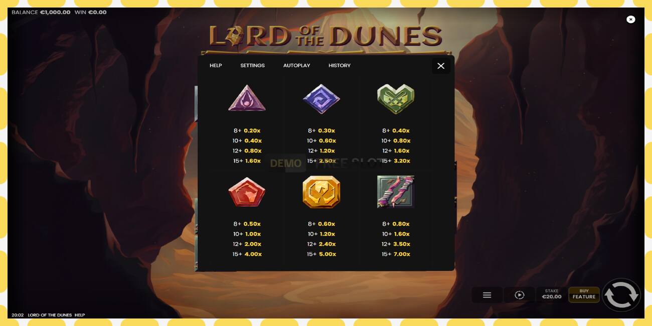 Slot demo Lord of the Dunes gratis dan tanpa registrasi, gambar - 1