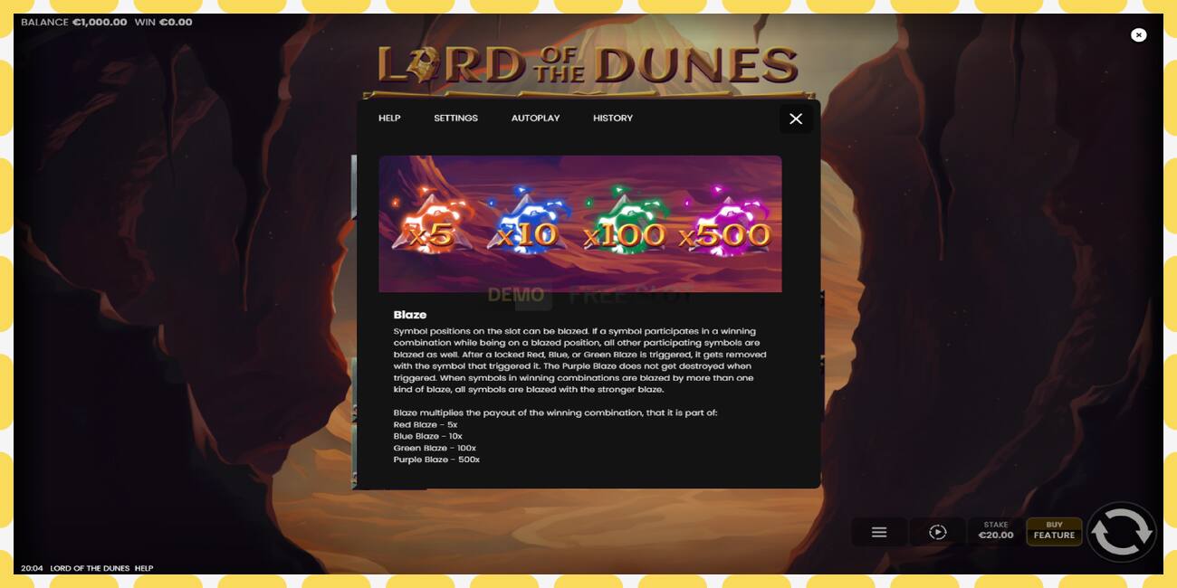 រន្ធដោតសាកល្បង Lord of the Dunes ឥតគិតថ្លៃនិងដោយគ្មានការចុះឈ្មោះ, រូបភាព - ១