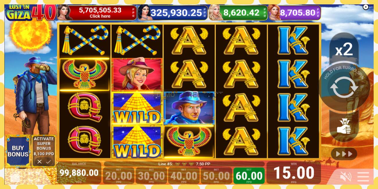 Slot demo Lost in Giza 40 gratis dan tanpa registrasi, gambar - 1